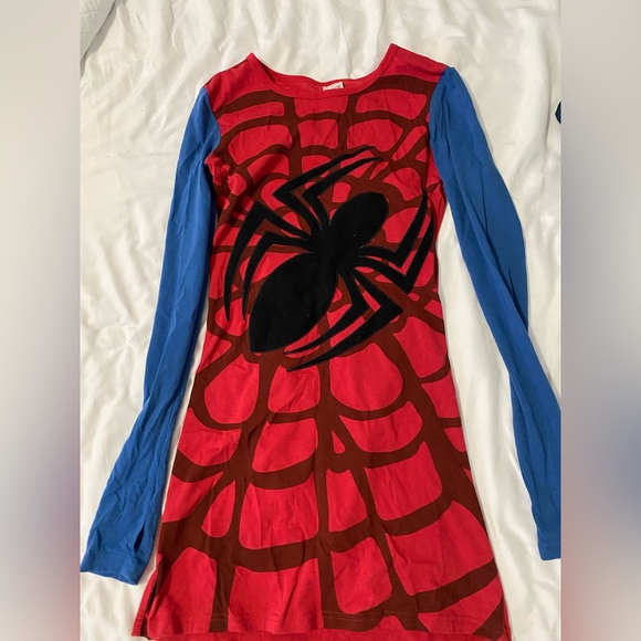 spiderman birthday dress Spiderman Spider-girl Spiderwoman NEW Long Sleeve Halloween Party Dress OS